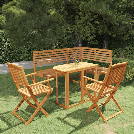 4Dílný Bistro Set Masivní Akáciové Dřevo