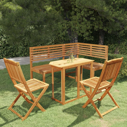 4Dílný Bistro Set Masivní Akáciové Dřevo