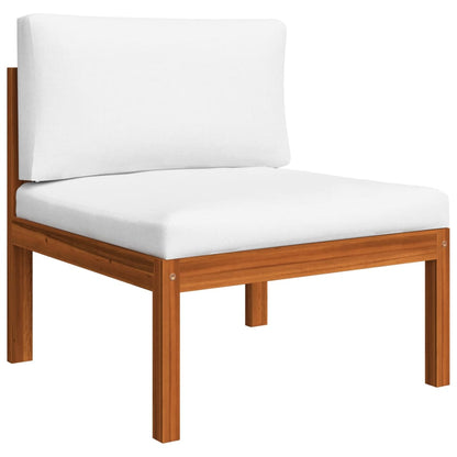 4Dílná Zahradní Sedací Souprava Podušky Krémové Masivní Akácie