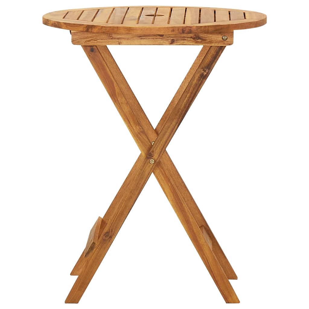 3Dílný Skládací Zahradní Jídelní Set Masivní Akáciové Dřevo 60 Cm