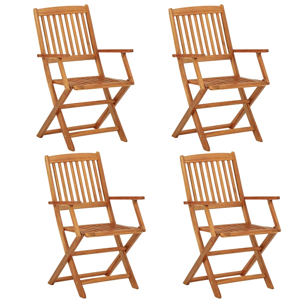 5Dílný Skládací Zahradní Jídelní Set Masivní Akáciové Dřevo