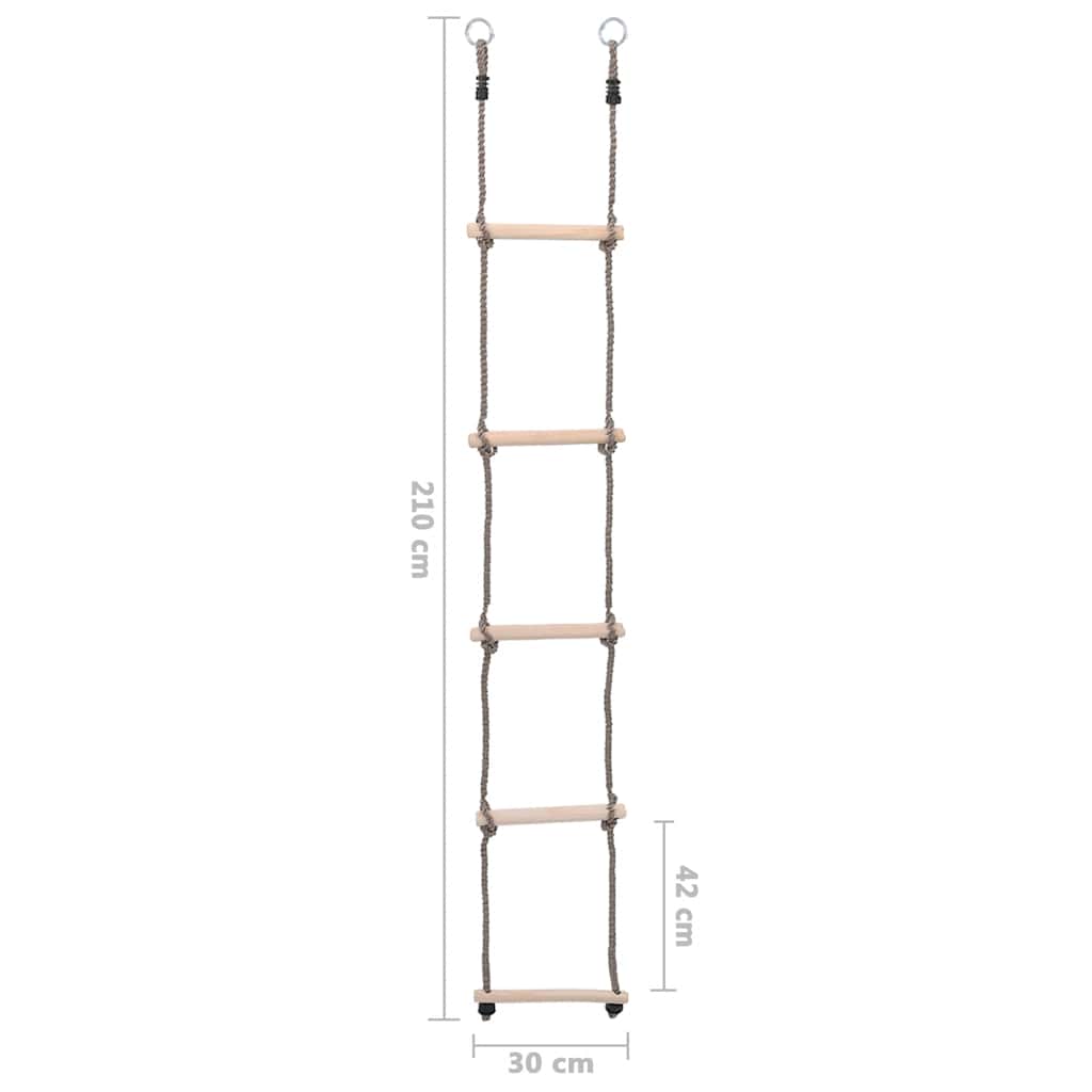 5Stupňový Žebřík 210 Cm Masivní Borové Dřevo