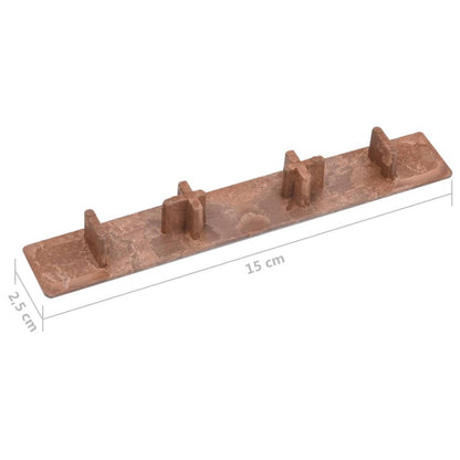 Koncové Krytky 10 Ks Hnědé Plast