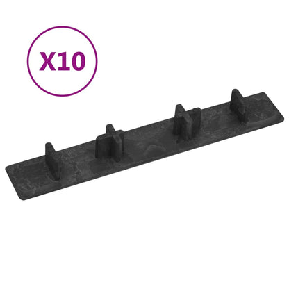 Koncové Krytky 10 Ks Hnědé Plast