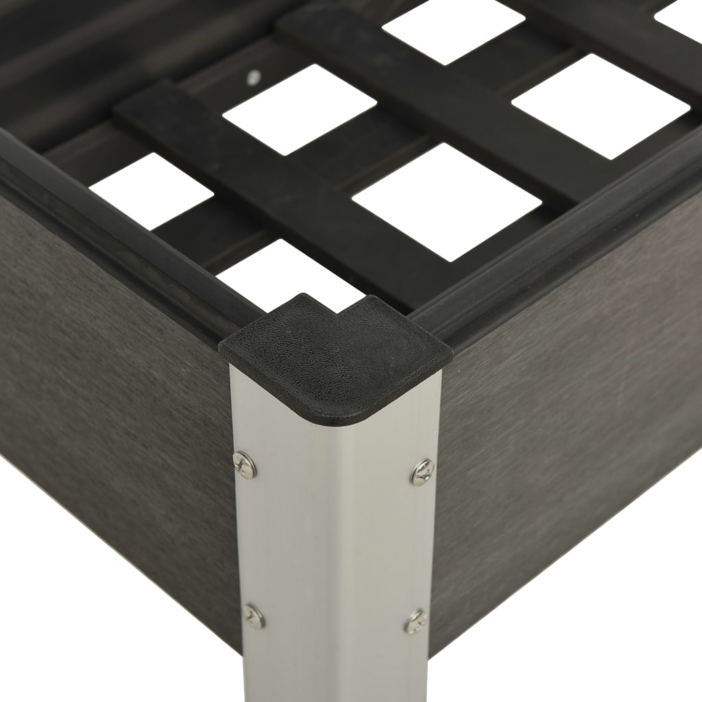 Zahradní Vyvýšený Záhon Dřevoplast Šedý