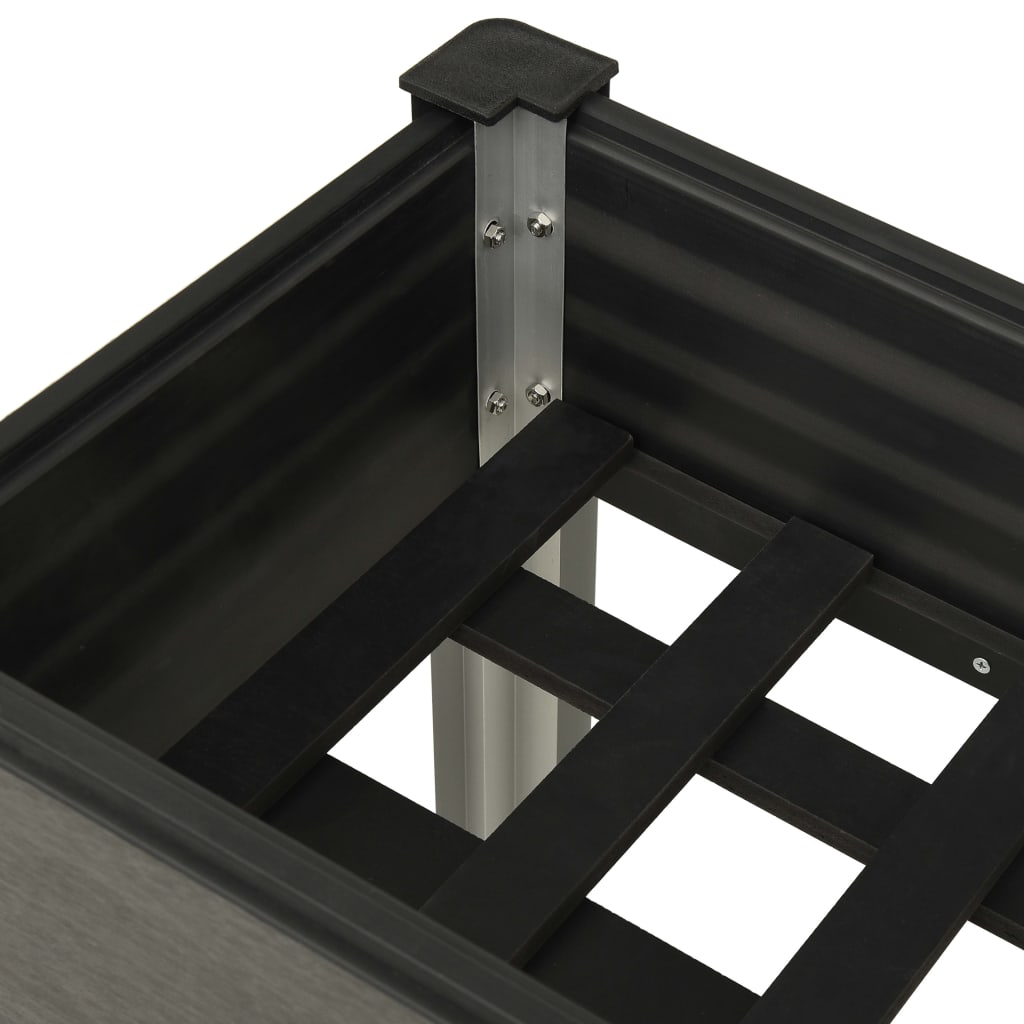 Zahradní Vyvýšený Záhon Dřevoplast Šedý