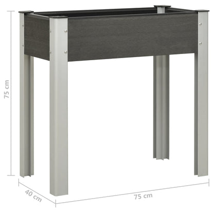 Zahradní Vyvýšený Záhon Dřevoplast Šedý