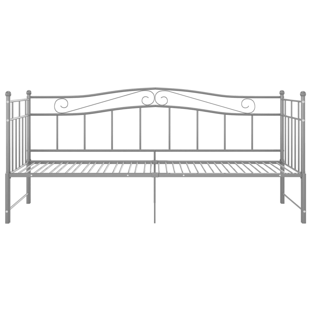 Rám Vysouvací Postele/Pohovky Šedý Kovový 90 X 200 Cm