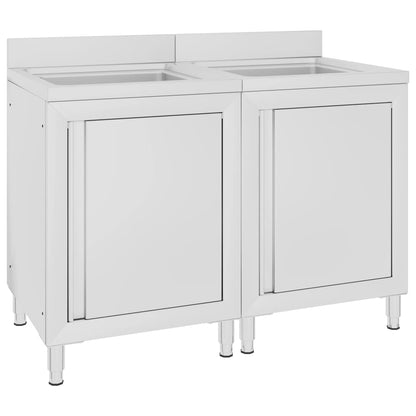 Gastro Kuchyňská Dřezová Skříňka 60 X 60 X 96 Cm Nerezová Ocel