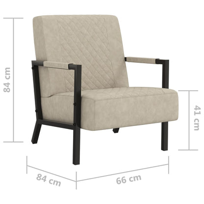 Křeslo Světle Šedé Umělá Kůže
