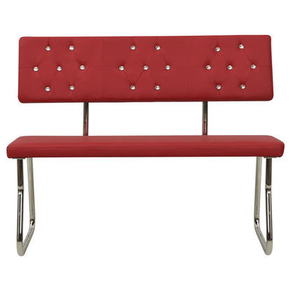 Lavice 110 Cm Vínová Umělá Kůže