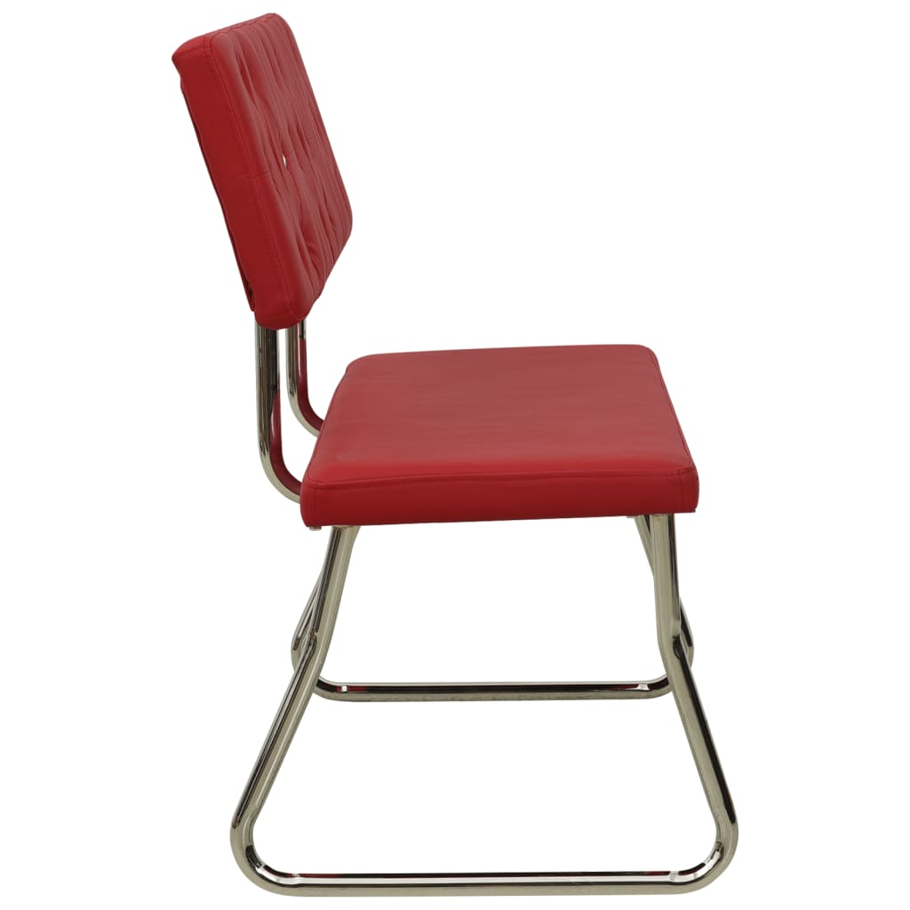 Lavice 110 Cm Vínová Umělá Kůže