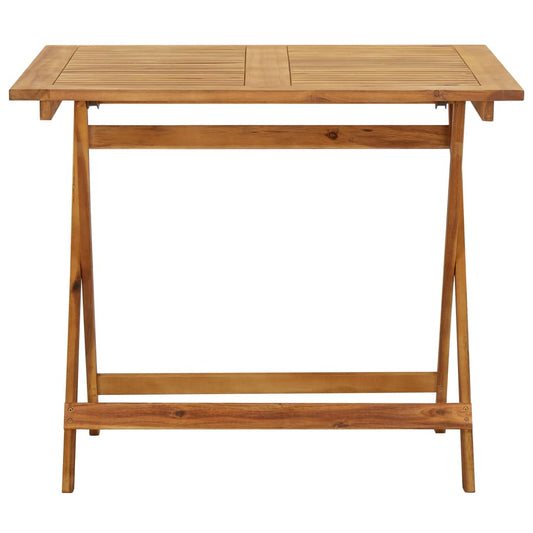 Skládací Zahradní Stůl 90 X 90 X 75 Cm Masivní Akáciové Dřevo Černá