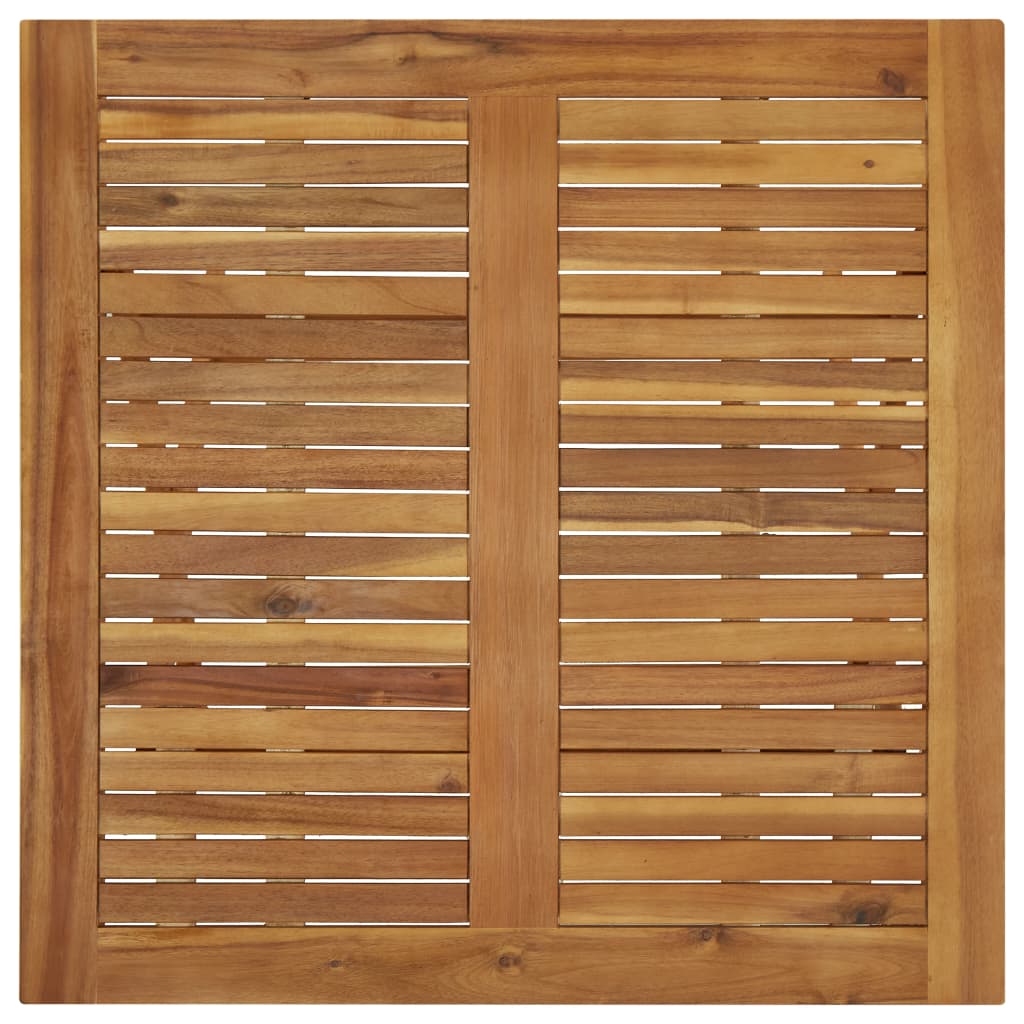 Skládací Zahradní Stůl 90 X 90 X 75 Cm Masivní Akáciové Dřevo Černá