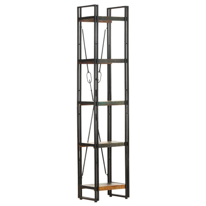 Knihovna S 5 Policemi 40X30X180 Cm Masivní Regenerované Dřevo