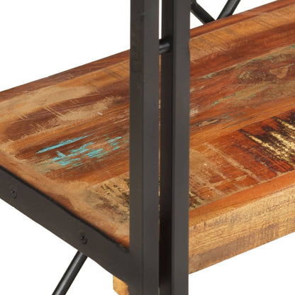 Knihovna Se 3 Policemi 60X30X80 Cm Masivní Recyklované Dřevo