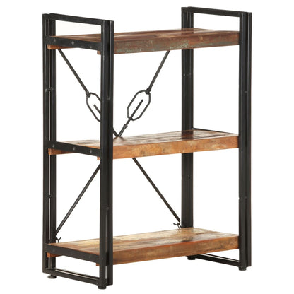 Knihovna Se 3 Policemi 60X30X80 Cm Masivní Recyklované Dřevo
