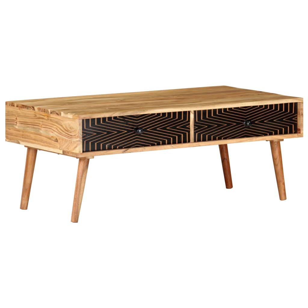 Konferenční Stolek 100 X 50 X 39 Cm Masivní Akáciové Dřevo