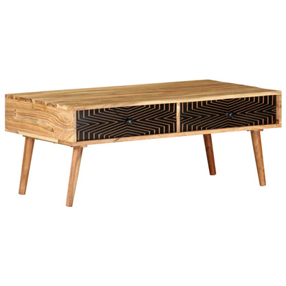 Konferenční Stolek 100 X 50 X 39 Cm Masivní Akáciové Dřevo