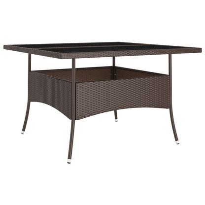 9Dílný Zahradní Jídelní Set Polyratan Hnědý