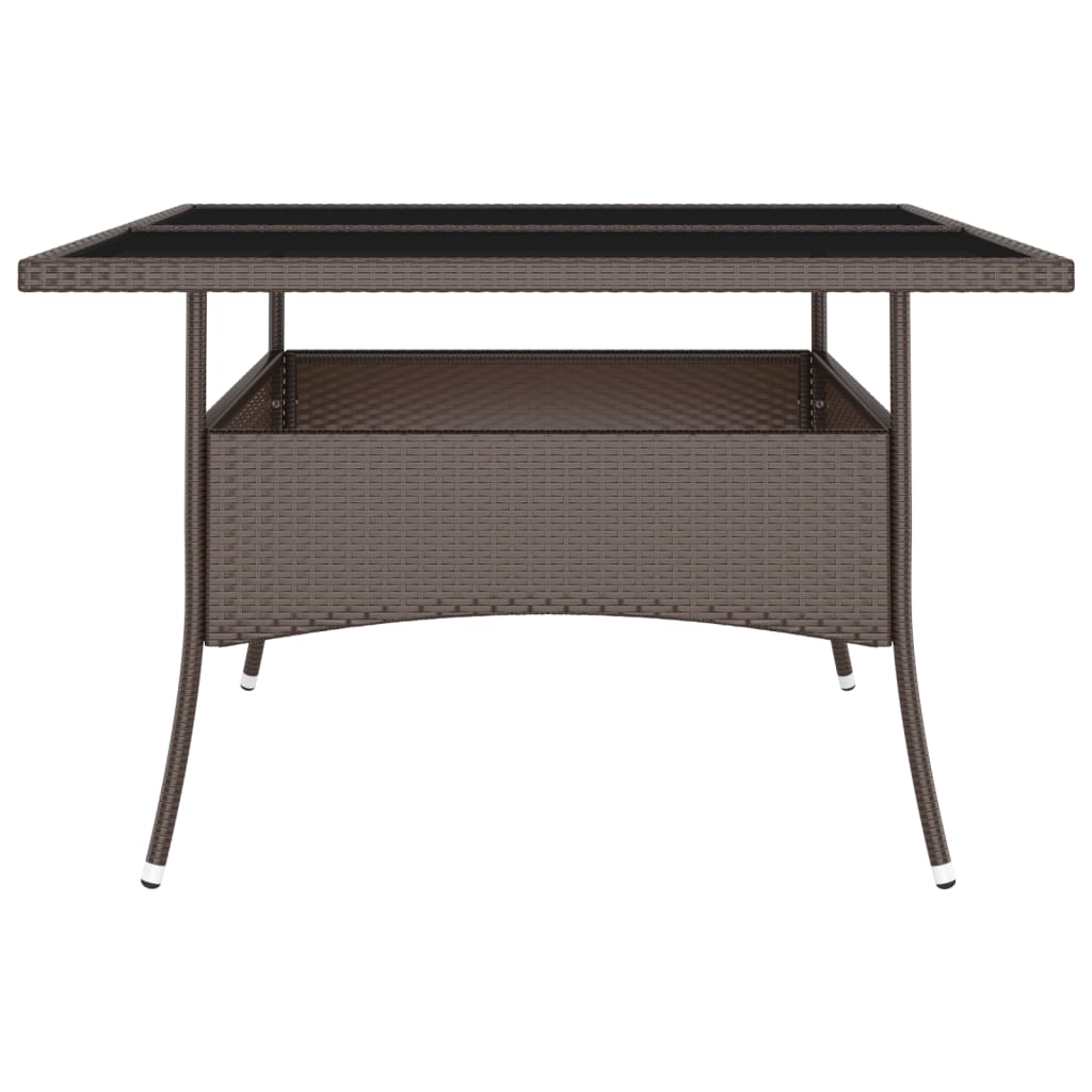 9Dílný Zahradní Jídelní Set Polyratan Hnědý