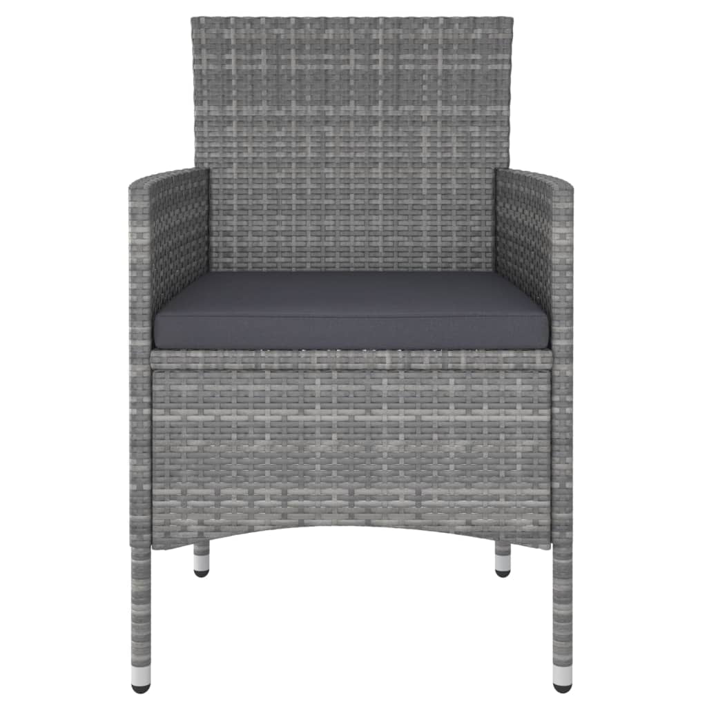 5Dílná Zahradní Sedací Souprava Polyratan Šedá