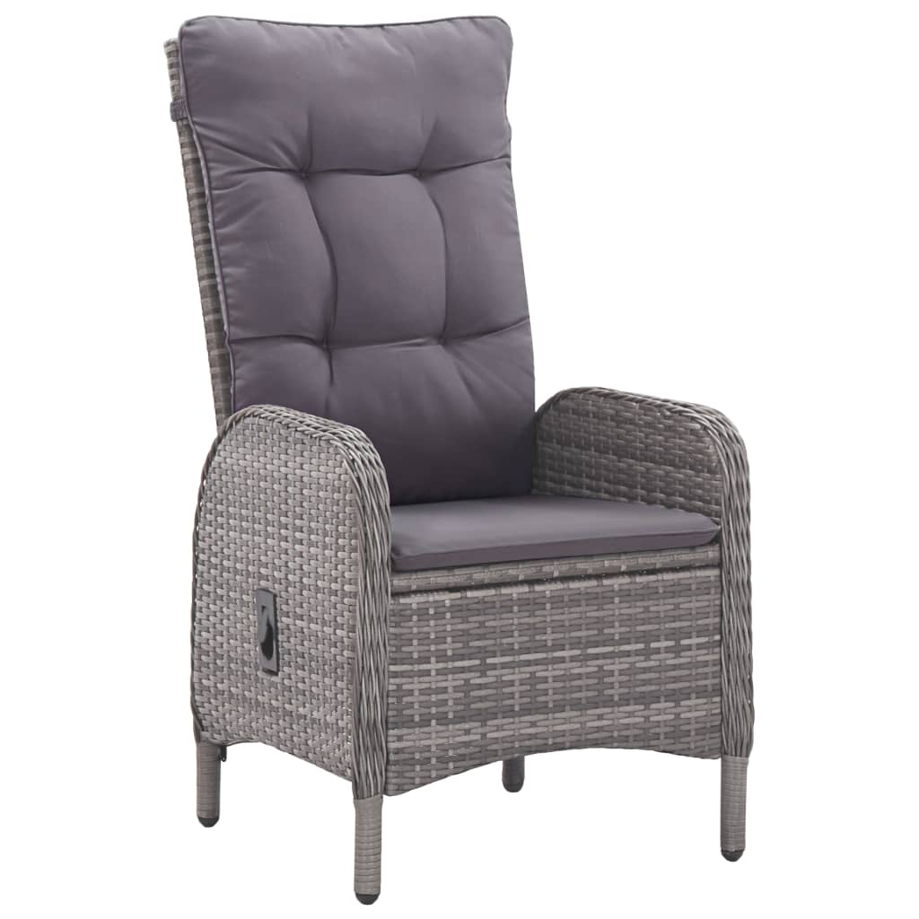 9Dílný Zahradní Jídelní Set Polyratan A Akáciové Dřevo Šedý