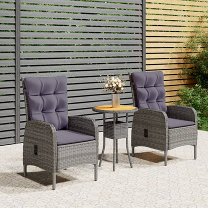 5Dílný Zahradní Bistro Set Polyratan Černý