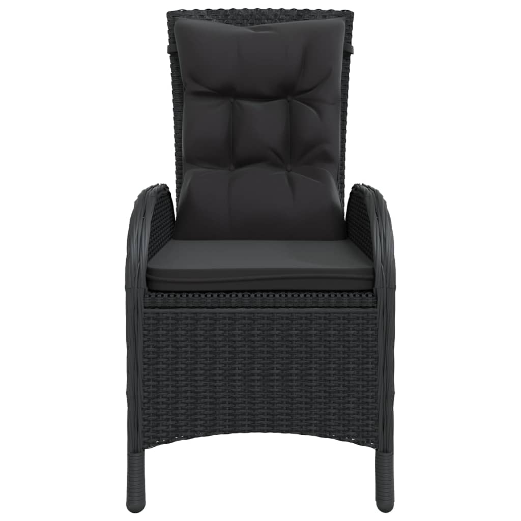 5Dílný Zahradní Bistro Set Polyratan Černý