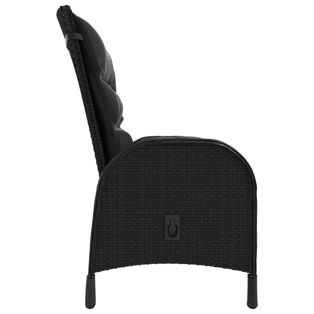 5Dílný Zahradní Bistro Set Polyratan Černý