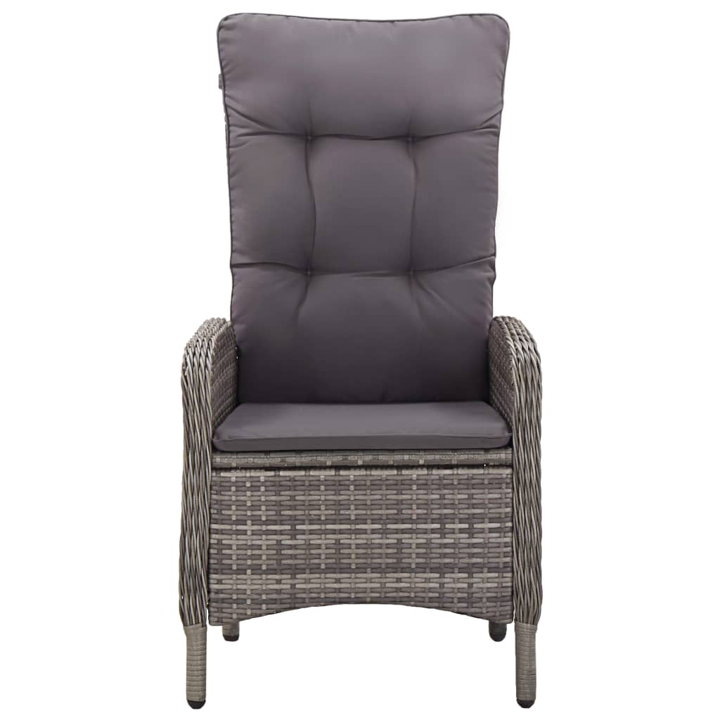 11Dílný Zahradní Jídelní Set Polyratan Šedý