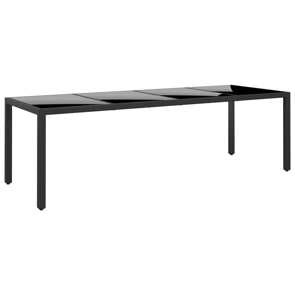11Dílný Zahradní Jídelní Set Polyratan Černý