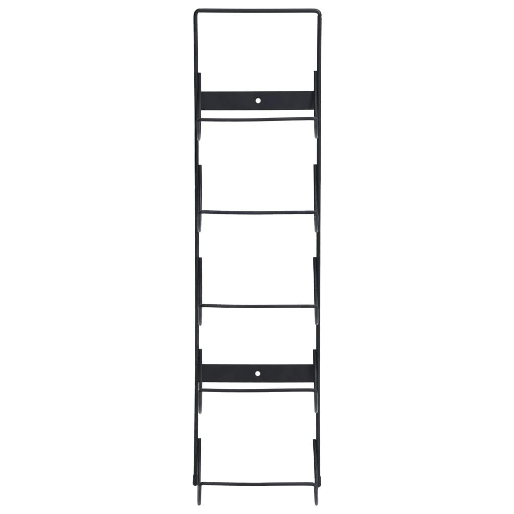 Nástěnný Držák Na Víno Na 5 Lahví Černý Železo