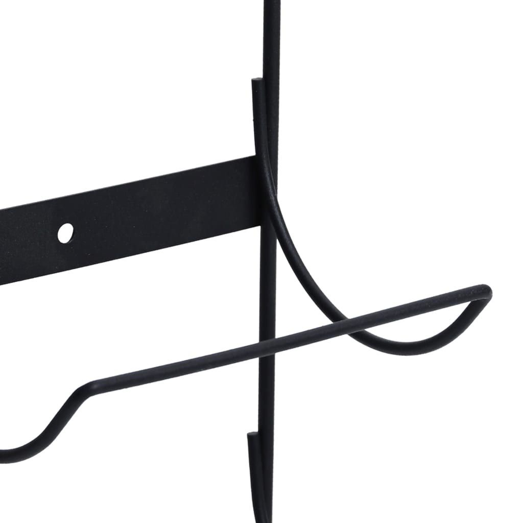 Nástěnný Držák Na Víno Na 5 Lahví Černý Železo