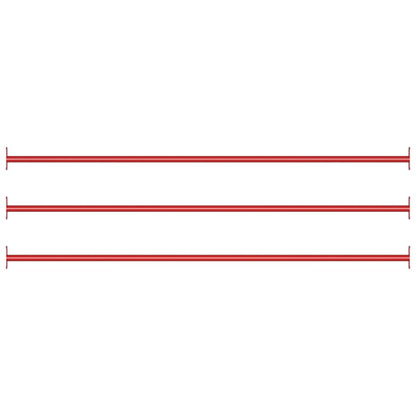 Hrazdové Tyče 2 Ks 125 Cm Ocelové Červené