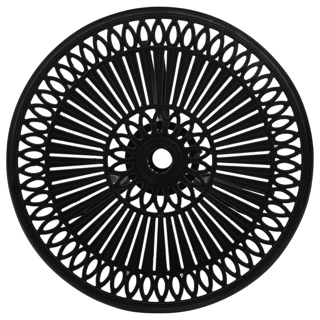 Zahradní Stůl Černý 62 X 62 X 65 Cm Litý Hliník