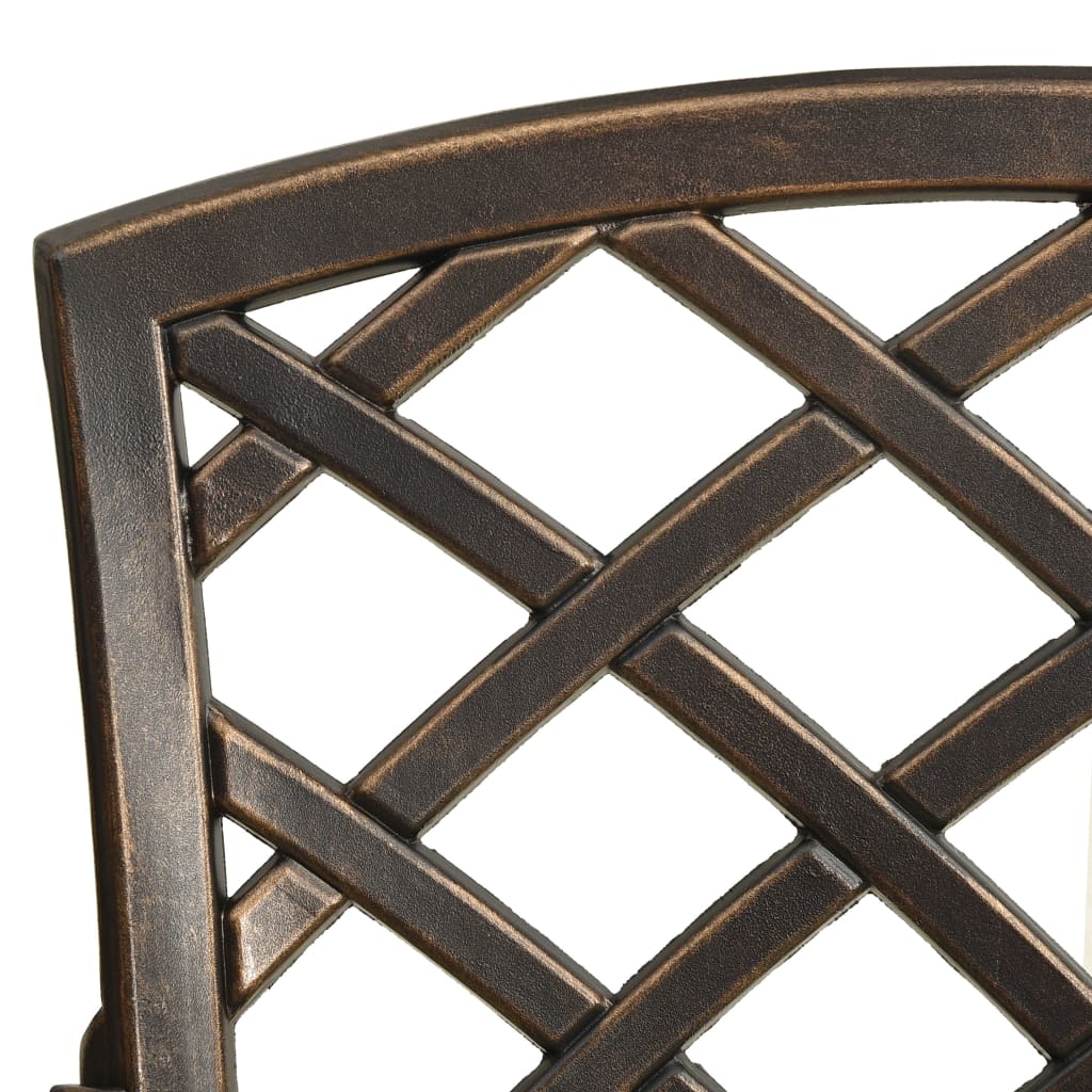 3Dílný Bistro Set Litý Hliník Bronzový