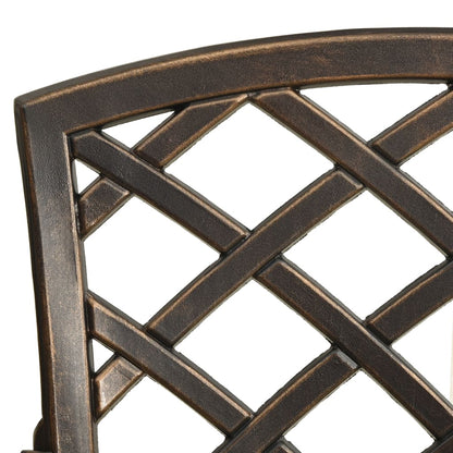 3Dílný Bistro Set Litý Hliník Bronzový