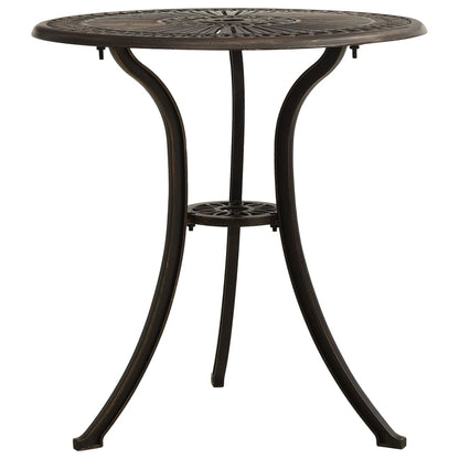 3Dílný Bistro Set Litý Hliník Bronzový