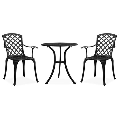 3Dílný Bistro Set Litý Hliník Bronzový