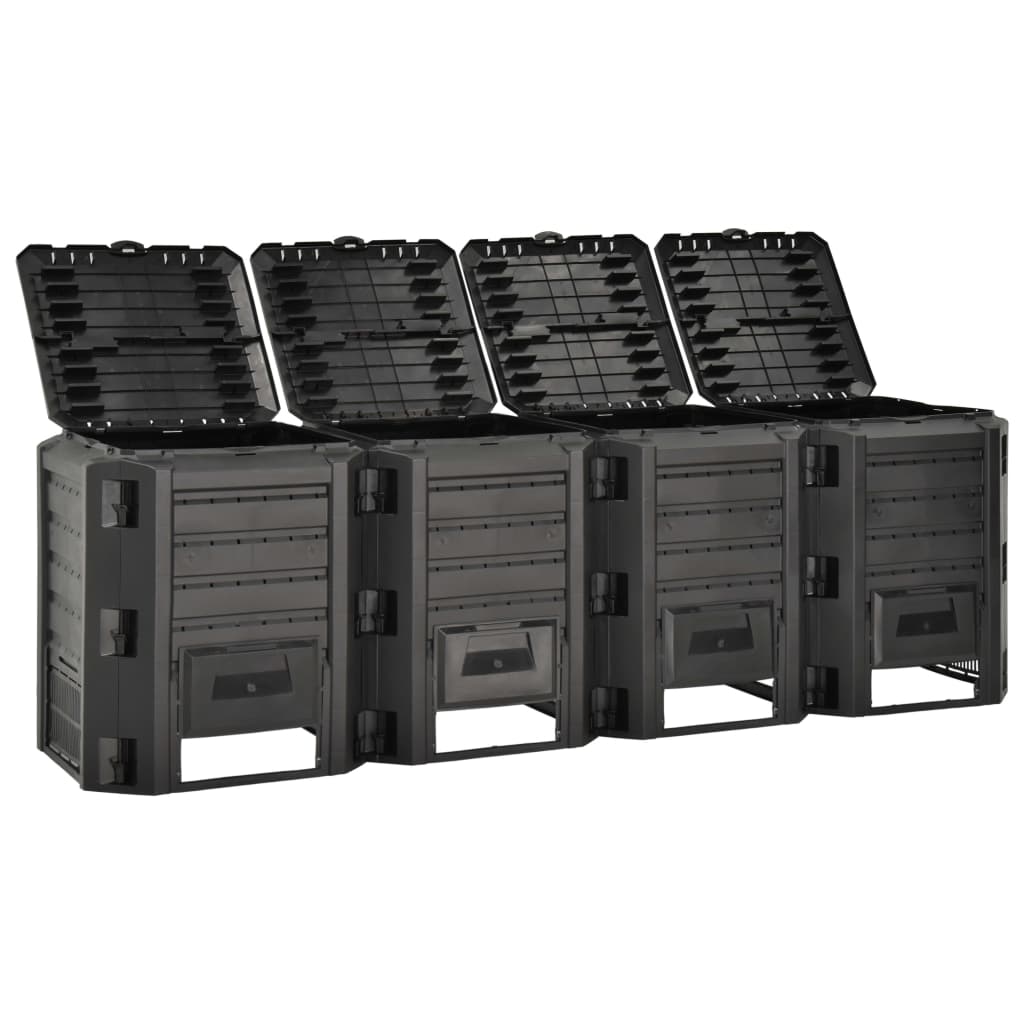 Zahradní Kompostér Černý 1 600 L