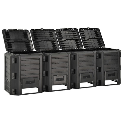 Zahradní Kompostér Černý 1 600 L