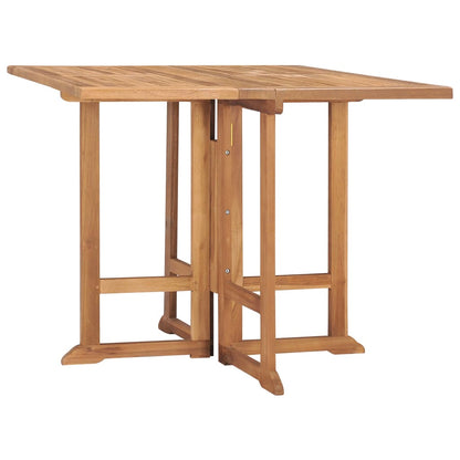 Skládací Zahradní Jídelní Stůl Ø 90 X 75 Cm Masivní Teak