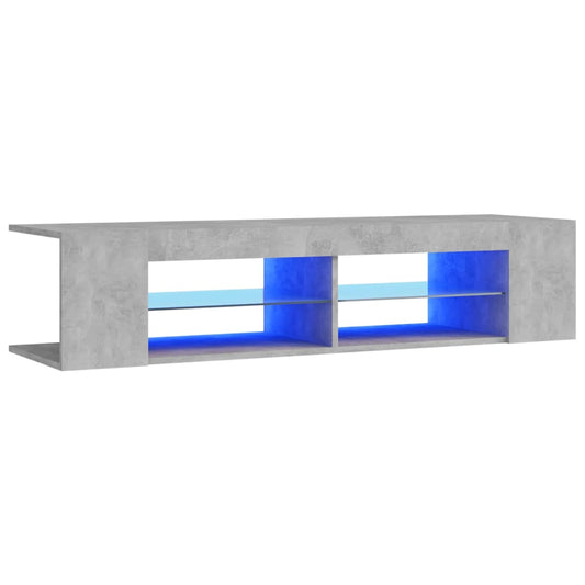 Tv Skříňka S Led Osvětlením Betonově Šedá 135 X 39 X 30 Cm