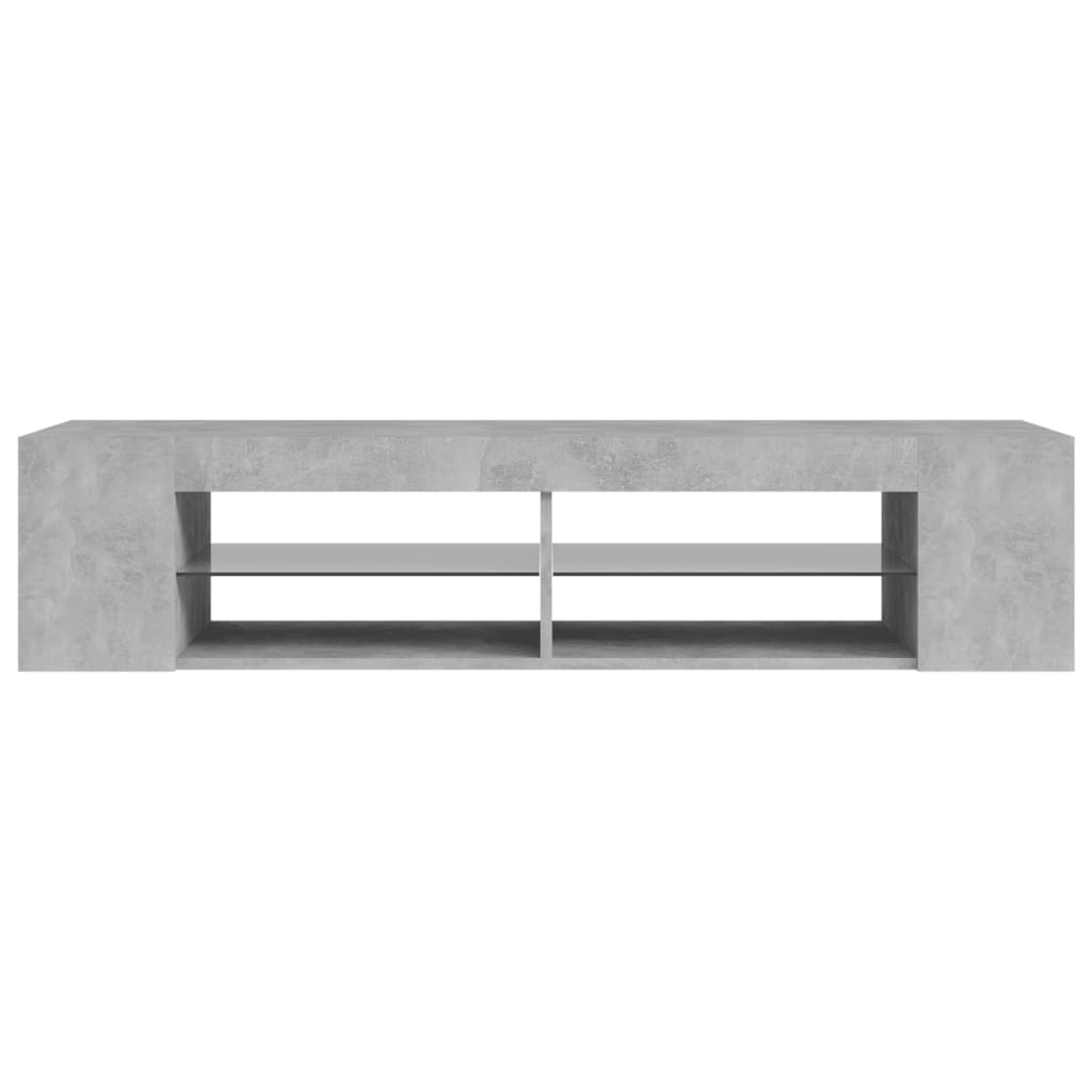 Tv Skříňka S Led Osvětlením Betonově Šedá 135 X 39 X 30 Cm