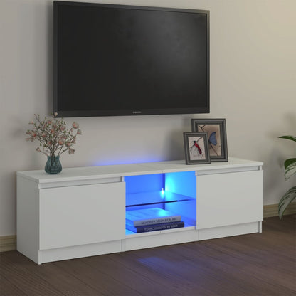 Tv Skříňka S Led Osvětlením Černá 140 X 40 X 35,5 Cm