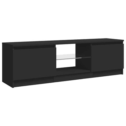 Tv Skříňka S Led Osvětlením Černá