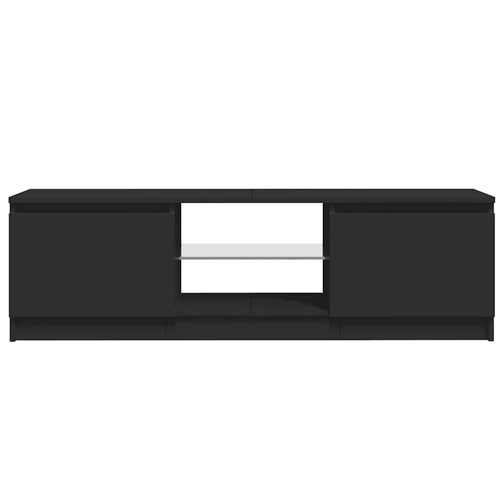 Tv Skříňka S Led Osvětlením Černá
