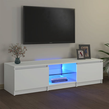 Tv Skříňka S Led Osvětlením Černá 140 X 40 X 35,5 Cm