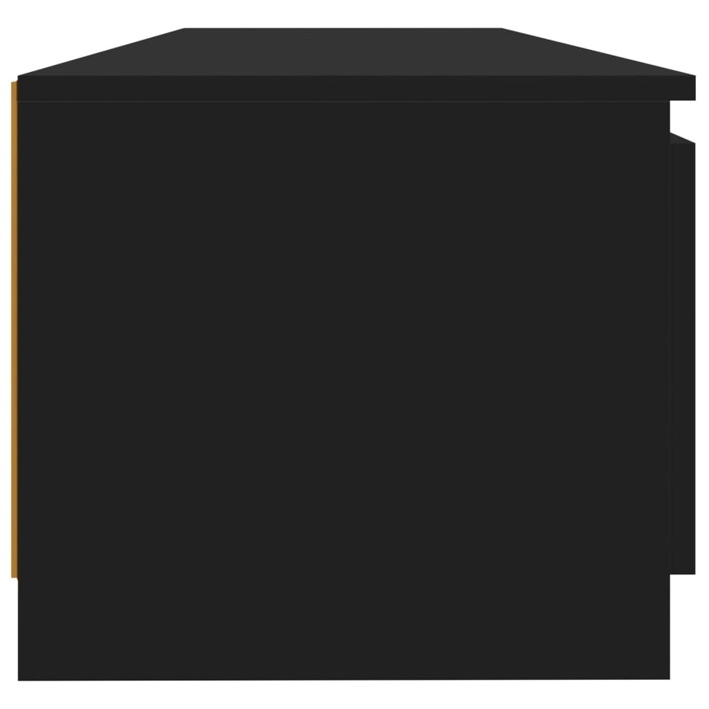 Tv Skříňka S Led Osvětlením Černá 140 X 40 X 35,5 Cm